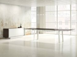 Modern Metal Premium Contemporary Table and matching credenza