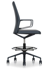 Black executive office drafting chair for standing desks and tables