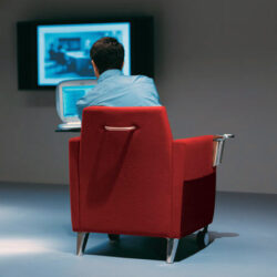 designer contemporary tablet arm computer chair