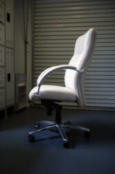 Transitional Modern White Conference Chair