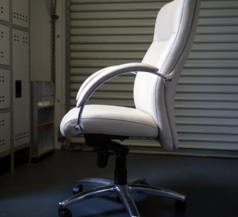 Transitional Modern White Conference Chair
