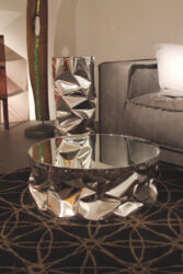 crumpled chrome coffee table