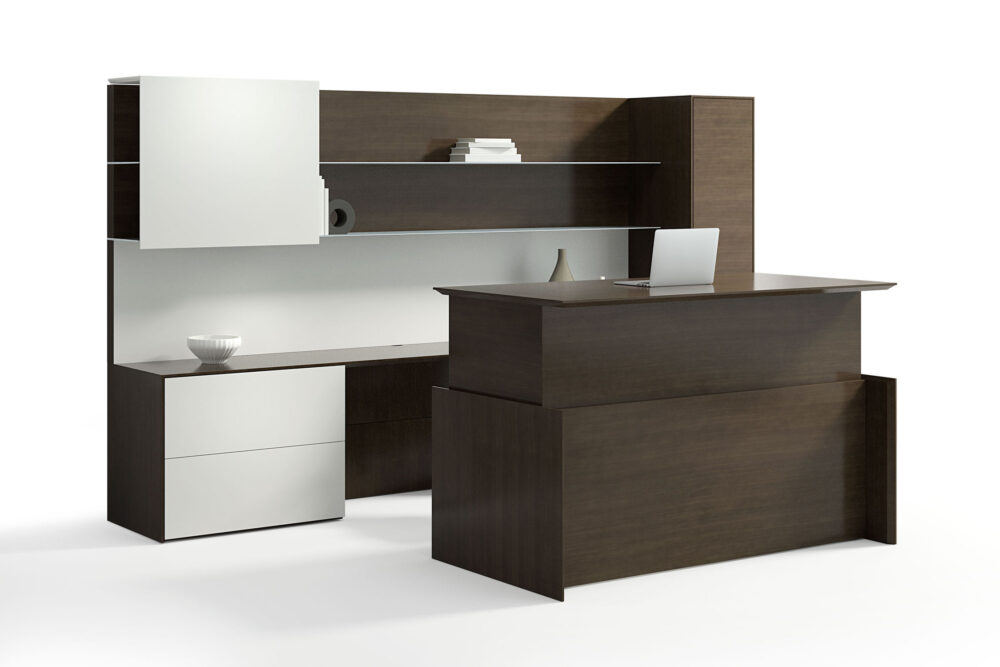 executive height adjustable modern wood desk
