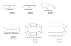 flip top table configuration chart