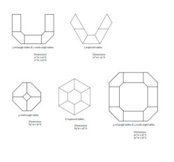 flip top modular table configuration chart