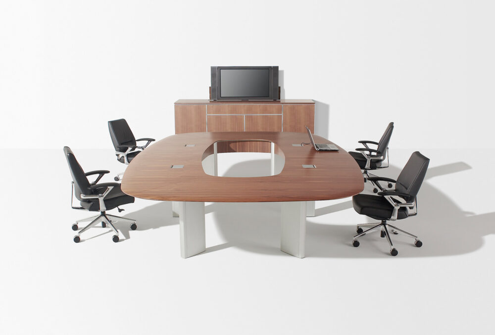Executive Open Conference Table and Credenza