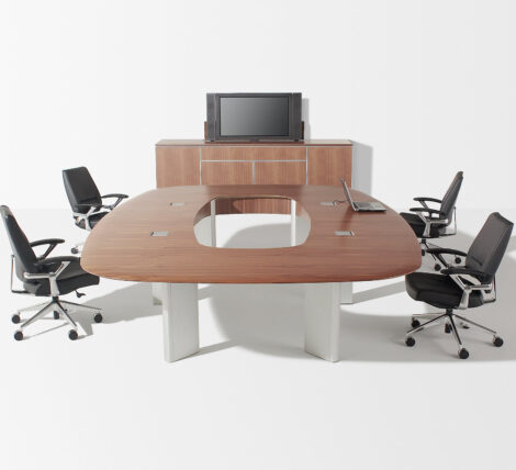 Executive Open Conference Table and Credenza