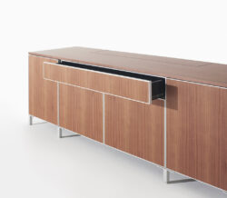 Fine wood Credenza Aluminum Framed