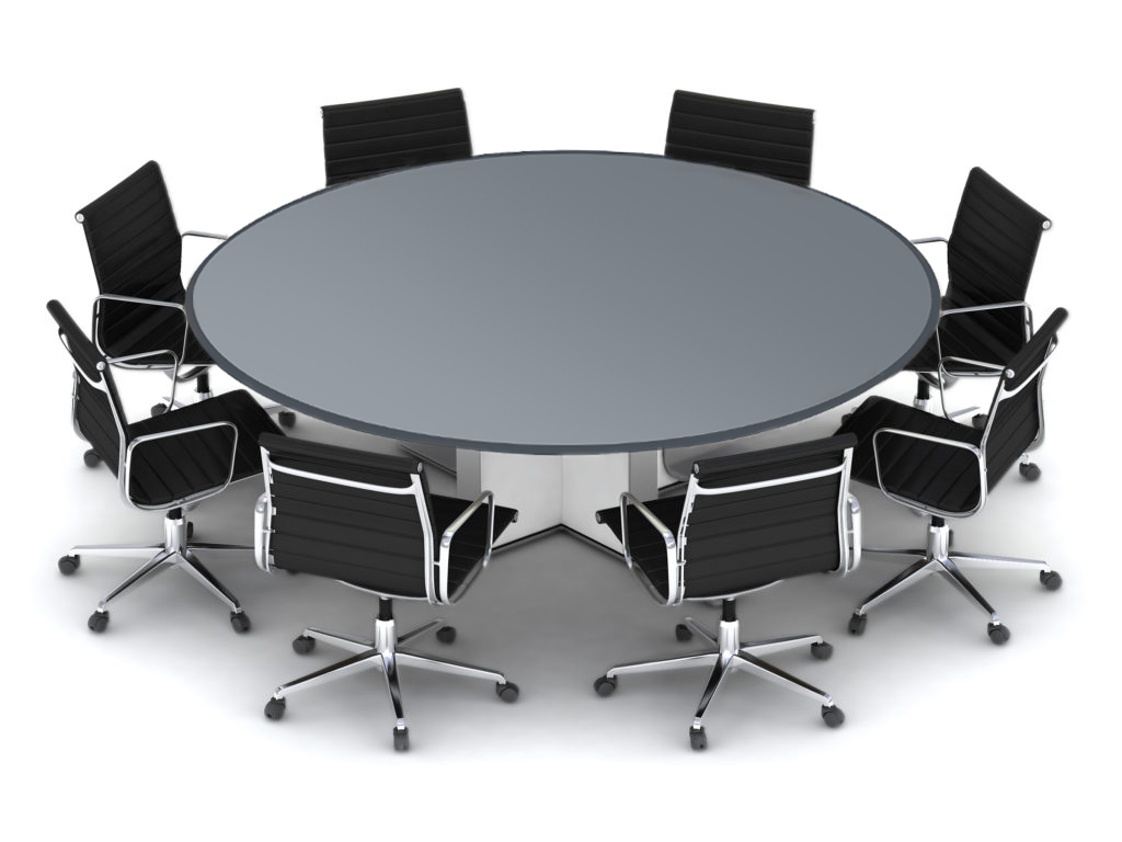 Gather Round Table Ambience Doré, Round Boardroom Table And Chairs