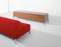 Low contemporary Storage Credenza on Metal Feet