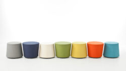 Rainbow Colors Top Ottomans Stools