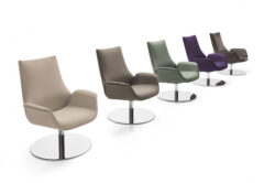 Stellar Chrome Swivel Lounge Chairs
