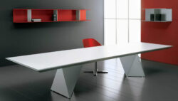 White Angular Conference Table