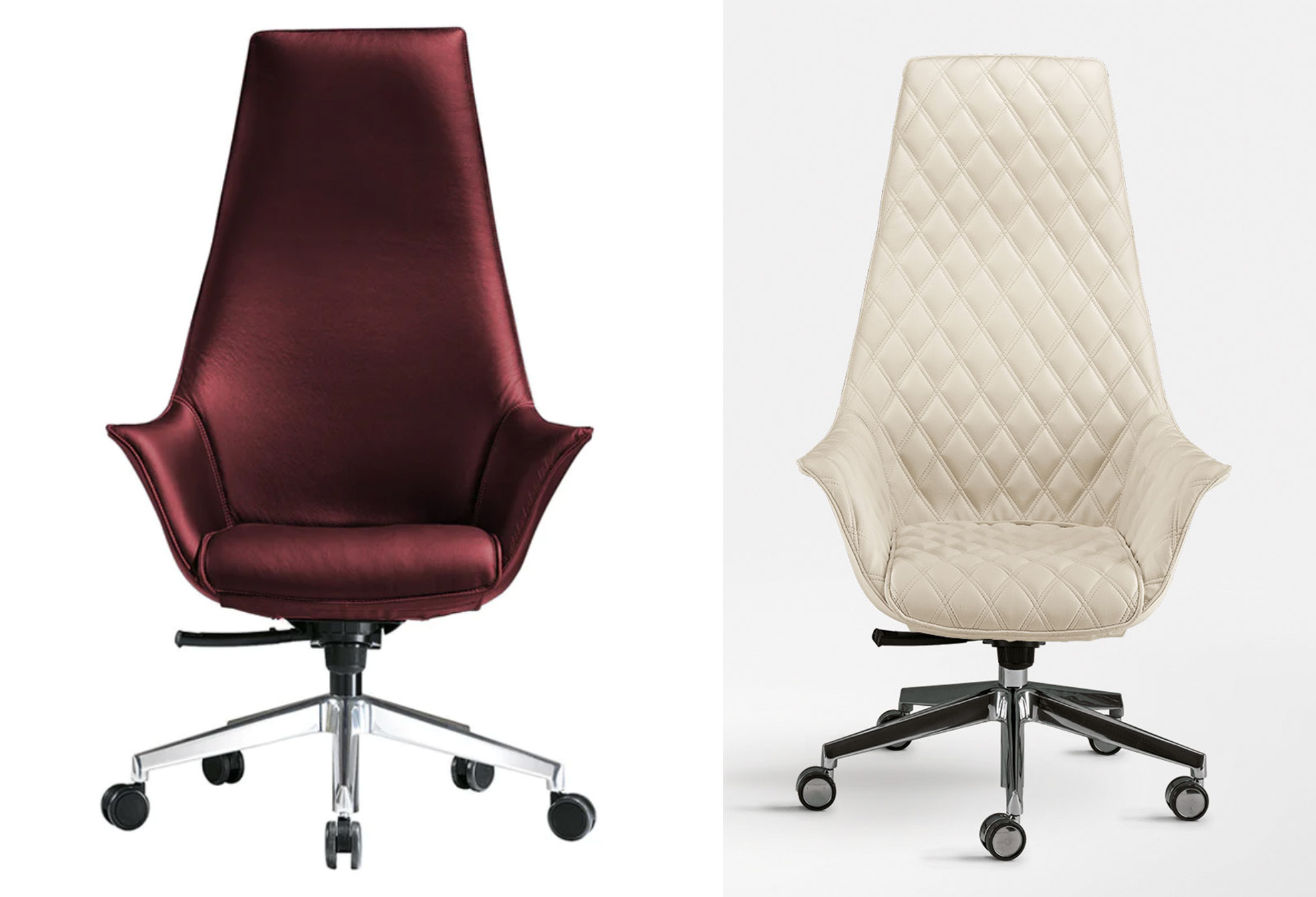 ultra Posh Diamond back executive chairs in smooth or tufted diamond back for desk and meeting applications