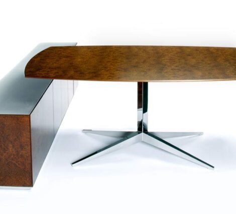 Exotic Wood Contemporary Table Desk