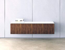 Walnut Wall Hung Credenza