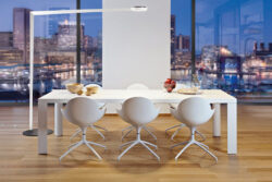 White Glossy Modern Conference Chairs
