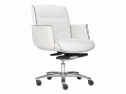 White executive leather modern conference chair