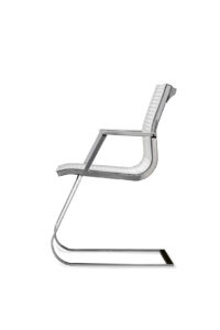 Luxury Chrome White side Chair