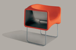 Modern Orange Box Side Chair