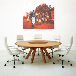 Custom Round Table Contemporary Art