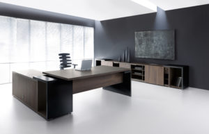Ultra Modern Executive Black Desk