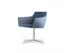 Blue Pedestal Guest Chair