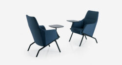 Blue Slick Tablet Chairs