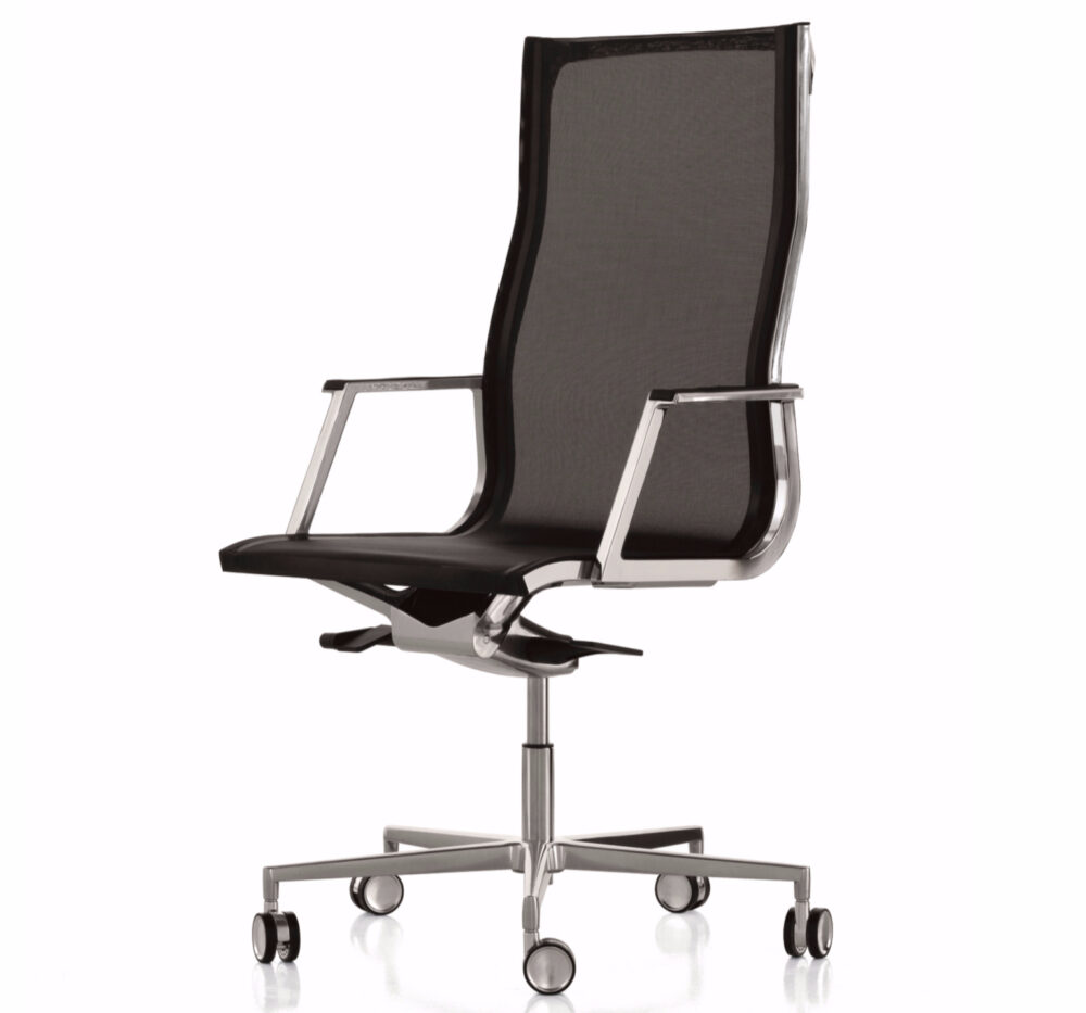 Chrome Luxury Mesh High Back Chair