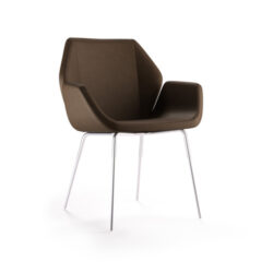 Cool Brown Metal Side Chair