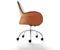 Luxury-Tan-White-Orbit-Desk-Chair