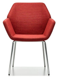 Red Cool Modern Metal Visitors Chair
