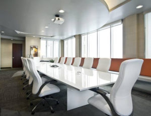 White Glass Conference Table