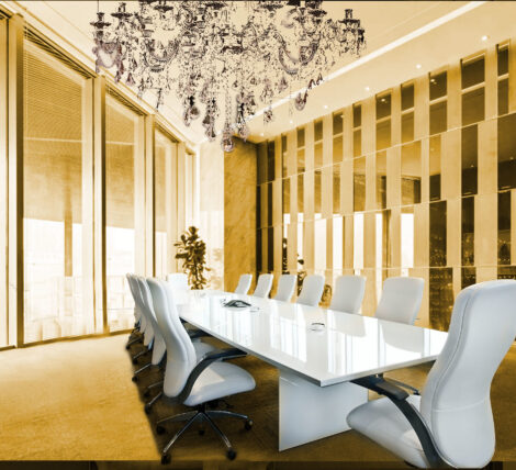 Modern Conference Table - Ambience Doré