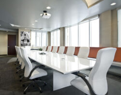 White Glass Conference Table