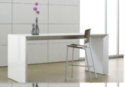 White Glass Standing Table