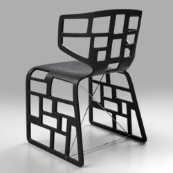 Abstract Space Chair Back View