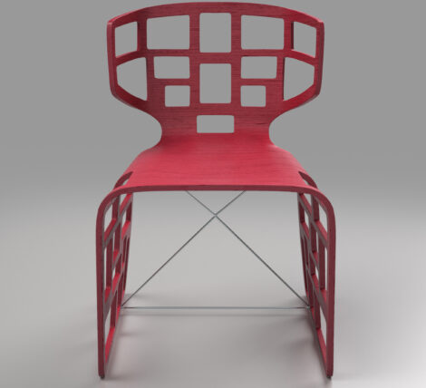Red Abstract Space Chair