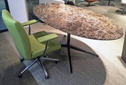 Stone Oval Metal Table