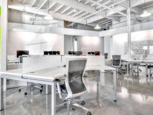 White Modern Bench Desking