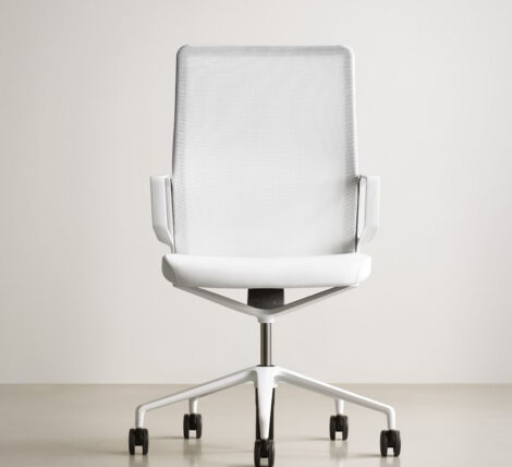 White Out Mesh Conference Chair