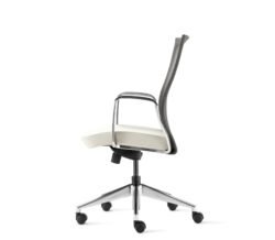Sharpe Chrome White Grey Chair