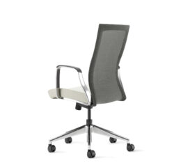 Sharp Grey White Chrome Chair