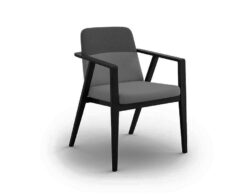 Black Grey Wood Mid Century Chair