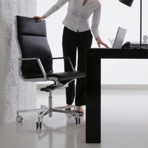 Chrome Leather Executive Chair