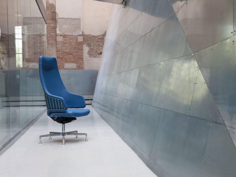 Contemporary Blue Conference Chair