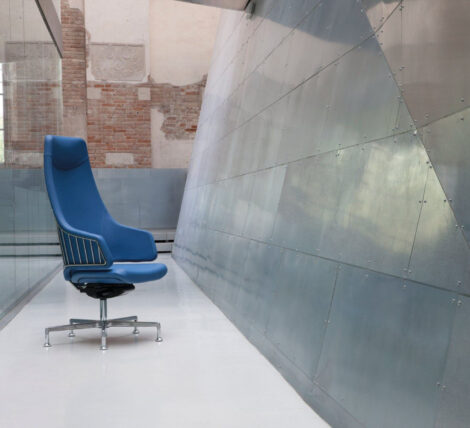 Contemporary Blue Conference Chair