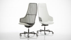 White Black Contemporary Executive Chair