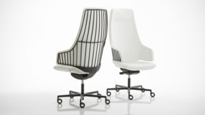 White Black Contemporary Executive Chair