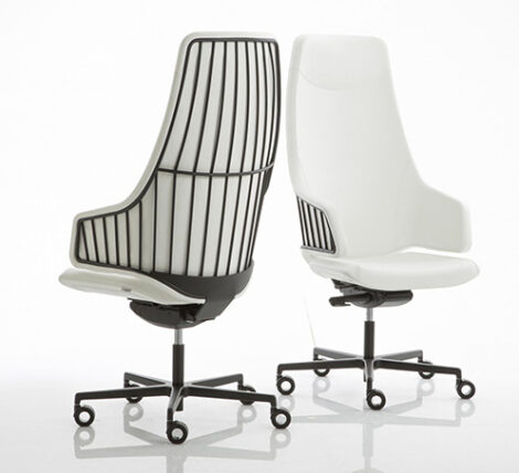 White Black Contemporary Executive Chair